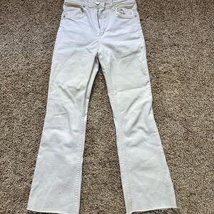 Zara White Flare & Wide Leg Jeans